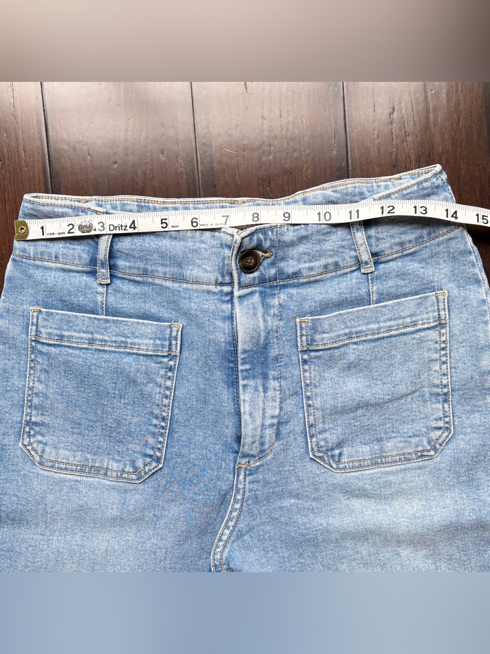 bagatelle High-Rise Light Wash Sailor Jeans 28 stretchy festival coastal - Picture 4 of 11